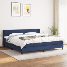 vidaXL Kék szövet rugós ágy matraccal 200 x 200 cm ágy és ágykellék