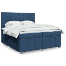 vidaXL kék szövet rugós ágy matraccal 200 x 200 cm ágy és ágykellék