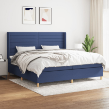 vidaXL kék szövet rugós ágy matraccal 200 x 200 cm ágy és ágykellék
