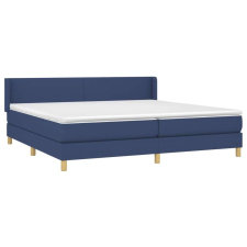 vidaXL Kék szövet rugós ágy matraccal 200 x 200 cm ágy és ágykellék