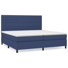 vidaXL kék szövet rugós ágy matraccal 200 x 200 cm (3141887) ágy és ágykellék
