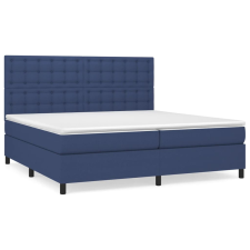 vidaXL kék szövet rugós ágy matraccal 200 x 200 cm (3142127) ágy és ágykellék
