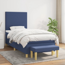 vidaXL Kék szövet rugós ágy matraccal 80 x 200 cm ágy és ágykellék