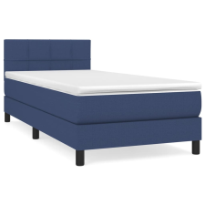 vidaXL kék szövet rugós ágy matraccal 80 x 200 cm (3140015) ágy és ágykellék