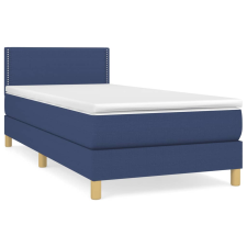 vidaXL kék szövet rugós ágy matraccal 80 x 200 cm (3140495) ágy és ágykellék