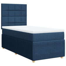 vidaXL kék szövet rugós ágy matraccal 80 x 200 cm (3291889) ágy és ágykellék