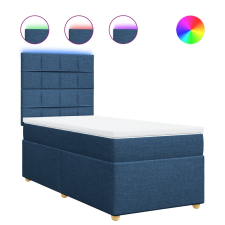 vidaXL kék szövet rugós ágy matraccal 80 x 200 cm (3293413) ágy és ágykellék