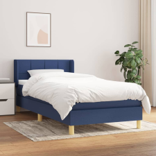 vidaXL kék szövet rugós ágy matraccal 90 x 190 cm ágy és ágykellék