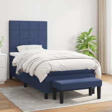vidaXL kék szövet rugós ágy matraccal 90 x 190 cm ágy és ágykellék