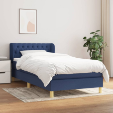 vidaXL kék szövet rugós ágy matraccal 90 x 200 cm ágy és ágykellék