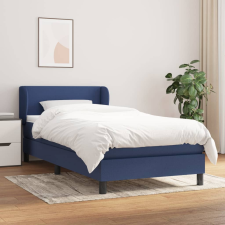 vidaXL kék szövet rugós ágy matraccal 90 x 200 cm ágy és ágykellék