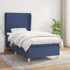 vidaXL kék szövet rugós ágy matraccal 90 x 200 cm ágy és ágykellék