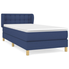 vidaXL Kék szövet rugós ágy matraccal 90 x 200 cm ágy és ágykellék