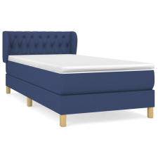 vidaXL kék szövet rugós ágy matraccal 90 x 200 cm (3127019) ágy és ágykellék