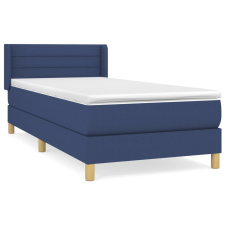 vidaXL kék szövet rugós ágy matraccal 90 x 200 cm (3130327) ágy és ágykellék