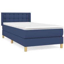 vidaXL kék szövet rugós ágy matraccal 90 x 200 cm (3130567) ágy és ágykellék