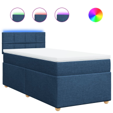 vidaXL kék szövet rugós ágy matraccal 90 x 200 cm (3288869) ágy és ágykellék