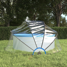 vidaXL kerek PVC medencekupola 315 x 158 cm medence kiegészítő