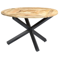 vidaXL kerek tömör mangófa étkezőasztal 120 x 76 cm bútor