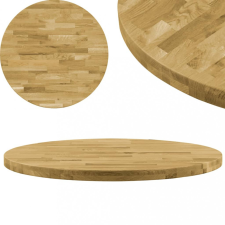 vidaXL kerek tömör tölgyfa asztallap 44 mm 400 mm bútor
