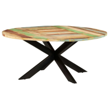 vidaXL kerek tömör újrahasznosított fa étkezőasztal 175 x 75 cm bútor