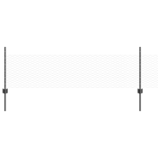 vidaXL Kerítés Poszt 11 db U-csatorna Szürke 60 cm Acél (3336919) építőanyag
