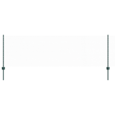 vidaXL Kerítés Posztok 11 db U-Channel Zöld 80 cm Acél (3336785) építőanyag