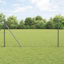vidaXL Kerítések Készlet 2 db Szürke Fém 25 x 1,2 m Tartós építőanyag