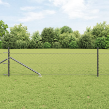 vidaXL Kerítési Készlet 2 db Szürke Fém 25 x 0.5 m Tartós építőanyag