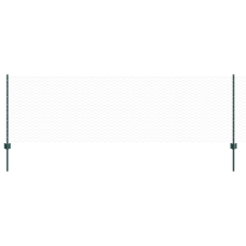 vidaXL Kerítésoszlopok 11 db U-Channel Zöld 80 cm Acél (3336786) építőanyag