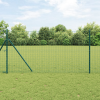 vidaXL Kerítésoszlopok 26 db Zöld Ø32 mm 190 cm Horganyzott Acél
