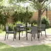 vidaXL Kert étkező szett 5 pcs Szürke Poli rattan
