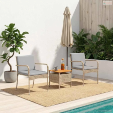 vidaXL Kert szett párnával acél kerti bútor