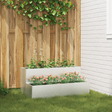 vidaXL Kertészeti cserép 2 szintes 100x60x45 cm Rozsdamentes acél kerti tárolás