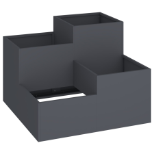 vidaXL Kertészládák 80x80x60 cm Antracit Acél (865857) kerti tárolás