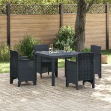 vidaXL Kerti Asztal Antracit 100x100x73 cm Poly Rattan kerti bútor