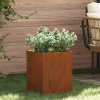 vidaXL Kerti cserép Rozsdás 50 x 32 x 40 cm Corten acél