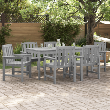 vidaXL Kerti étkezőszékek 6 db Világosszürke 65.5x55.5x88 cm HDPE kerti bútor