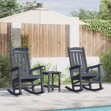 vidaXL Kerti Hintaszék 2 db Tengerészkék 70x92x107.5 cm HDPE kerti bútor