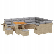 vidaXL Kerti Kanapé Szett 12 pcs Bézs polirattan (3361782) kerti bútor