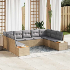 vidaXL Kerti Kanapé Szett 5 pcs Beige és Világosszürke Polyrattan kerti bútor