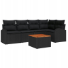 vidaXL Kerti Kanapé Szett 6 pcs Fekete (3356252)