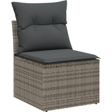 vidaXL Kerti Kanapé Szett párnával tárolóval 8 pcs Szürke Poli rattan (3360059) kerti bútor