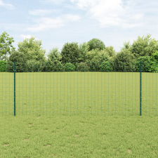 vidaXL kerti kerítés készlet 2 db Zöld Acél 25 x 1 m Tartós építőanyag