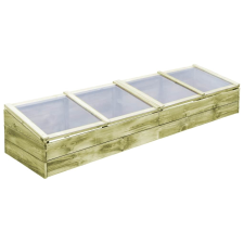 vidaXL kerti magaságyás tetővel impregnált fenyőből, 200 x 50 x 35 cm kerti dekoráció