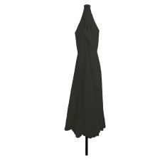 vidaXL Kerti Napernyő LED Fénnyel ø395x245 cm Fekete (42003650) kerti bútor