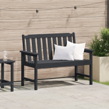 vidaXL Kerti Pad Fekete 120 cm HDPE kerti bútor