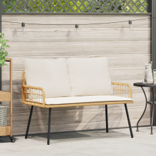 vidaXL Kerti Pad Natúr 114x64x78 cm Polirattan kerti bútor