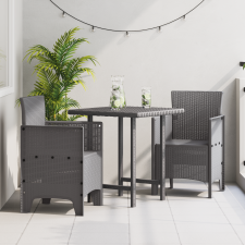 vidaXL Kerti Szék 2 db Világosszürke Poly Rattan kerti bútor