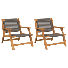 vidaXL Kerti Székek 2 db Szürke 67x77x73 cm Tömör Akácfa (367832) kerti bútor